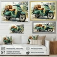 thumbnail image 4 of Designart "All-Purpose Utility Green Scooter" Transportation Floater Framed Wall Art Living Room, 4 of 7
