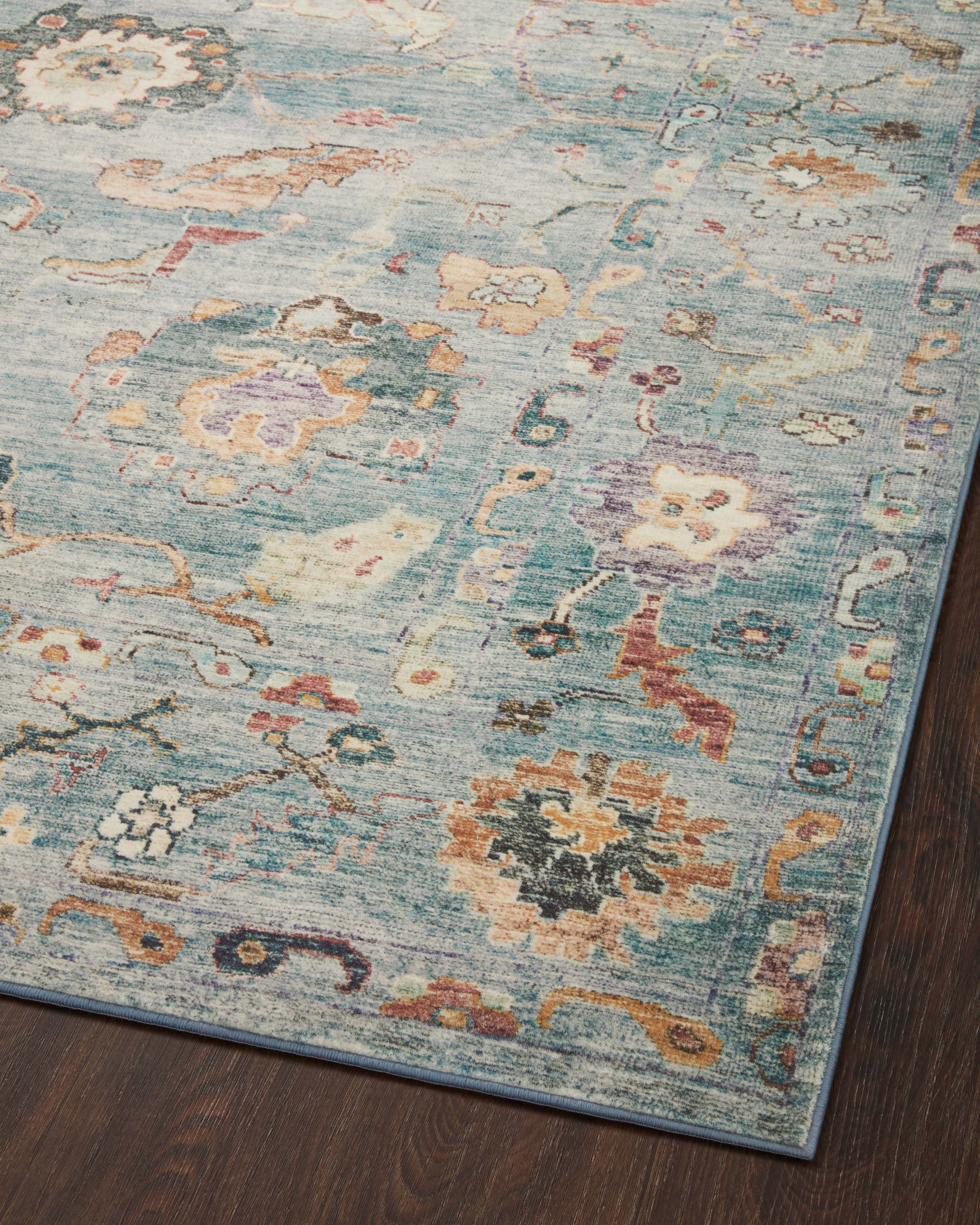 Loloi Margot Denim / Multi 2'-6" X 9'-6" Runner Rug