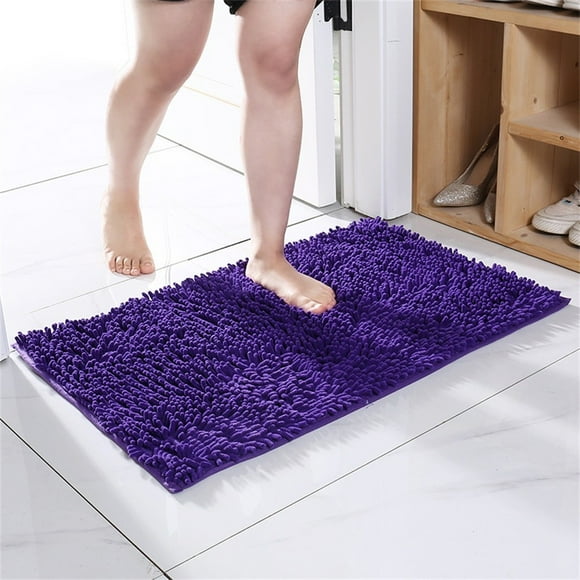 Alfombra de baño absorbente antideslizante de 40x60 cm alfombras de ducha alfombra de chenilla rectangular