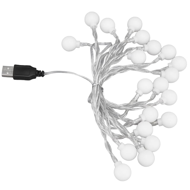 Cadena de luz, cadena de 3 M 20 LED Luces de cadena LED Luces de cadena para interiores al aire libre Altamente versátil