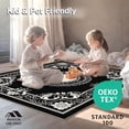 thumbnail image 4 of ODIKA 4'x6' Machine Washable Non-Slip Area Rug, French Country Medallion Blooms with Curled Vine Scrollwork High Traffic Rug, White, 237430, 4 of 7