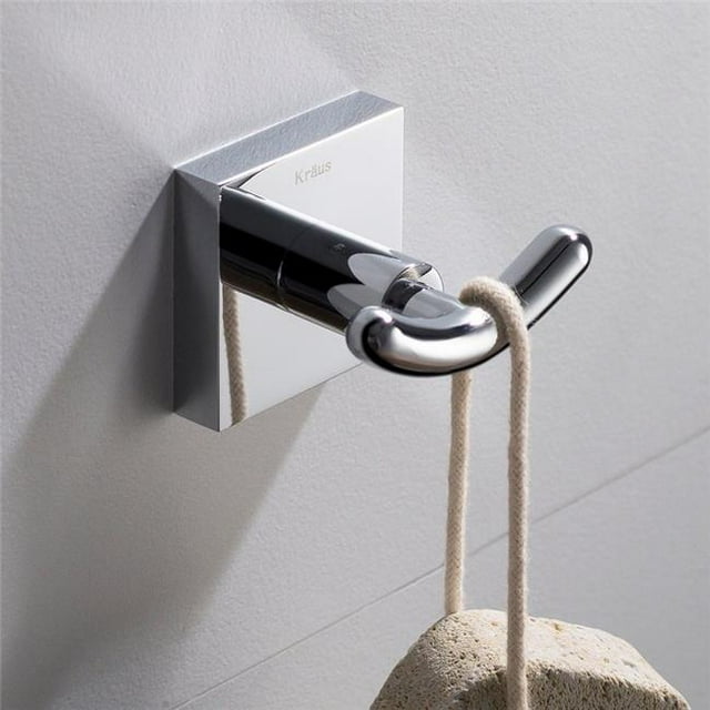 Kraus KEA-17702CH Ventus Bathroom Robe & Towel Double Hook, Chrome