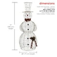 thumbnail image 6 of Alpine Corporation 28" x 18" x 71" Large Gold Wire Snowman Holiday Decoration with LED Lights, 6 of 13