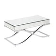 thumbnail image 2 of Southern Enterprises Ava Mirrored Metal Coffee Table in Silver, 2 of 7