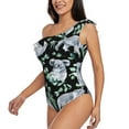 thumbnail image 2 of Gaeub Cartoon Koala Bear Women's One Shoulder Ruffle Tummy Control Swimwear for Swimming Surfing Beach Party - XX-Large, 2 of 8