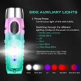 thumbnail image 4 of Mini linterna LED, linterna fluorescente recargable USB de 600 lm, linterna pequeña potente con lámpara lateral UV/Blanco/rojo azul ER, 4 of 5