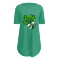 thumbnail image 3 of Pxiakgy Vente Chaude! T-Shirt Trèfle de la Saint-Patrick pour Femmes Chanceux Irlandais Manches Courtes T-Shirt Graphique Trèfle Mode Décontractée Col Rond Manches Courtes Imprimé Vert TG, 3 of 6