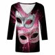 thumbnail image 5 of TaTaai Women's Fashion Christmas Printed Loose Casual V Neck With Three Quarter Sleeves And 3/4 Sleeves T-shirt Pullover Top Gift, 5 of 5