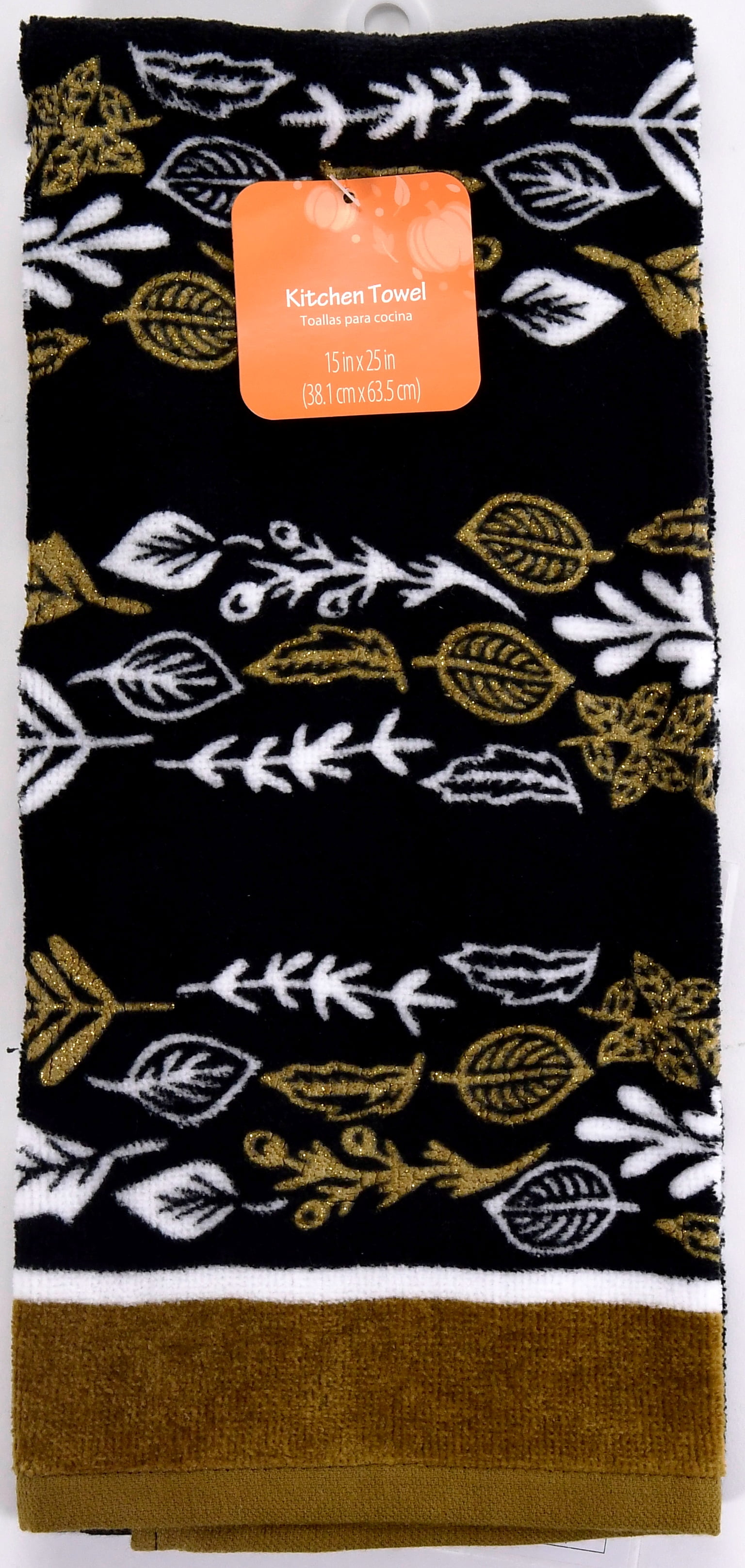 black and gold kitchen towels