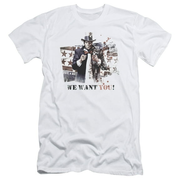 Batman Arkham City We Want You S/S Adult 30/1 T-Shirt White
