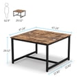 thumbnail image 2 of Tribesigns Computer Desk, 47 x 47 inch Extra Large Vintage Two Person Desk Double Workstation Office Desk Writing Study Desk for Home Office (Rustic Brown), 2 of 7