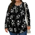 thumbnail image 2 of Fantaslook Womens Plus Size Tops Fall Long Sleeve Shirts Crew Neck Casual Loose Tunic Blouses, 2 of 5