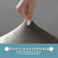 thumbnail image 4 of Smart Fit Herringbone Stretch-to-Fit Fabric Sofa Slipcover, Machine Washable, 1-Piece, Charcoal Grey, 4 of 10