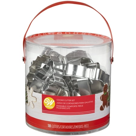 - Wilton Christmas Shapes Metal Cookie Cutter Set, 18-Piece