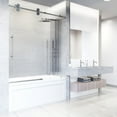thumbnail image 5 of VIGO Elan 56 to 60 in. W x 66 in. H Sliding Frameless Tub Door in Stainless Steel with 3/8 in. (10mm) Fluted Glass, 5 of 14