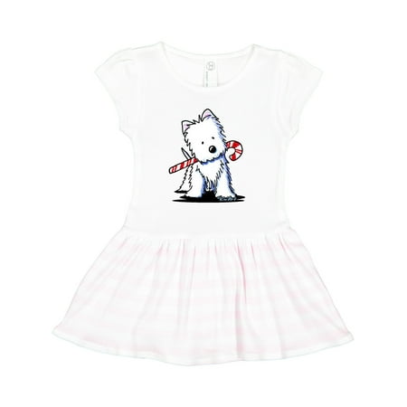 

Inktastic Candycane Cutie Westie Gift Toddler Girl Dress