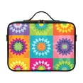 thumbnail image 2 of Large Travel Artist Makeup Bag With Adjustable Dividers &12 Brush Slots Portable Cosmetic Organizer Colorful Vector, 2 of 7