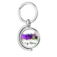 thumbnail image 1 of Hong Kong China City Watercolor Rotating Keychain Metal Keyring Holder, 1 of 2