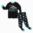 thumbnail image 6 of NOLDARES Two Piece Kids Pajamas Dinosaur Print Boys Pajama Set Toddler Sleepwear for Fall and Winter Seasons 6-12 Months 12-24 Months 2t 3t 4t 5t 6t 7t 8t 9t Children,Mint Green,7-8 Y, 6 of 6