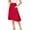 Red, variant on Aofany Summer Skirts for Women High Waist Irregular Hem Skirt Midi Skirt Casual Flowy Swing A Line Skirts with Pockets