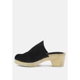 thumbnail image 4 of DARCIE Black Suede Clogs, 4 of 6