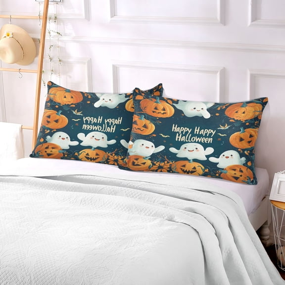 Pillow Case Plush Pillow Hallowmas Ghosts and Pumpkins Case standard size/King size/Queen size Bed Pillow Pillowcases