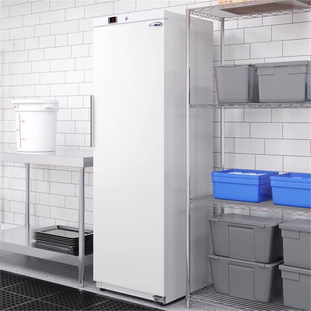 Pemberly Row 23" Commercial Auto-Defrost Reach-In Freezer 12 cu. ft. in White