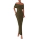 thumbnail image 1 of Vestido PRETTYGARDEN Maxi Verde Militar Sin Hombros XL, 1 of 8