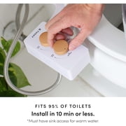 TUSHY Spa Self-Cleaning Warm Water Bidet Attachment, Adjustable Nozzle Angle, Pressure Control, Easy DIY Home Install, Requires Sink Access for Temperature Control, White/Bamboo