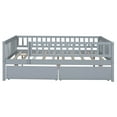 thumbnail image 5 of JERFIT Full Size Daybed Wood Bed with Two Drawers Gray, 5 of 9