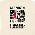 thumbnail image 4 of Inktastic Sickle Cell Awareness Strength Courage and Support Boys or Girls Toddler T-Shirt, 4 of 5