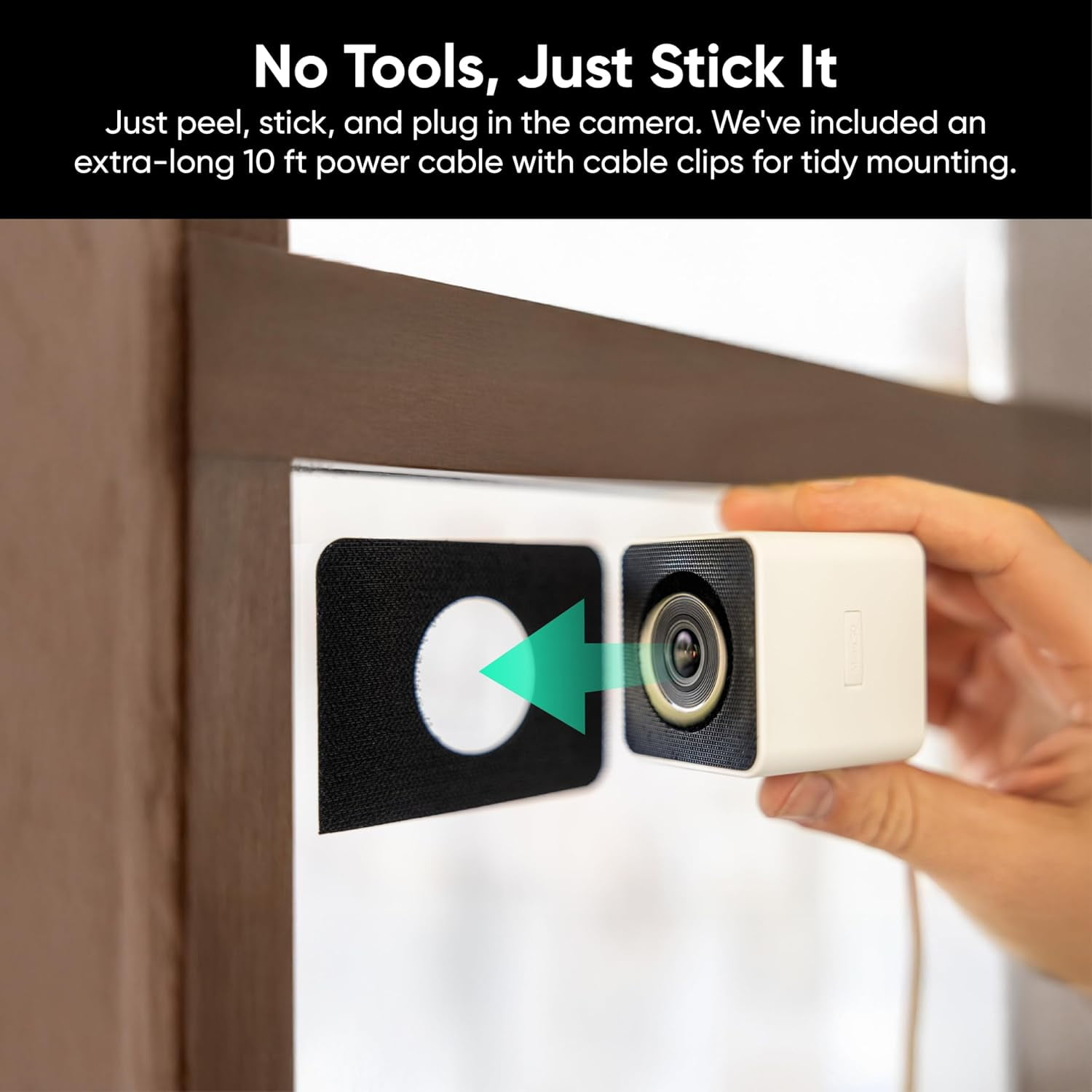 Wyze Window Camera, WiFi Indoor HD Home Security Camera, Upgraded Color Night Vision, Anti-Glare, AI-Powered Motion Detection, Easy & Quick Setup, 24/7 Recording, Works with Assistants