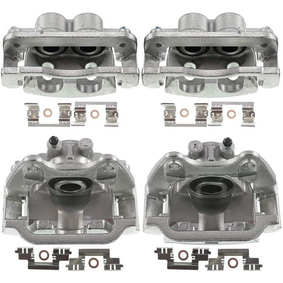 A-Premium Disc Brake Caliper Assembly with Bracket Compatible with Cadillac Escalade Chevrolet Avalanche Tahoe GMC Savana Sierra 1500 Yukon 2008-2019 Front and Rear Side 4-PC Set
