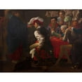 thumbnail image 2 of Hendrick Ter Brugghen 14x12 Black Ornate Wood Framed Double Matted Museum Art Print Titled: Calling of Saint Matthew (1620), 2 of 5