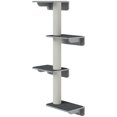 thumbnail image 1 of Light Grey Wall-Mounted Cat Shelf Climber - 4 Platforms & 3 Scratching Posts for Living Room, Bedroom & Small Spaces - Durable MDF Cat Tree, 1 of 7