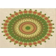 thumbnail image 1 of Ahgly Company Indoor Rectangle Patterned Cardboard Brown Gold Area Rugs, 2' x 5', 1 of 6