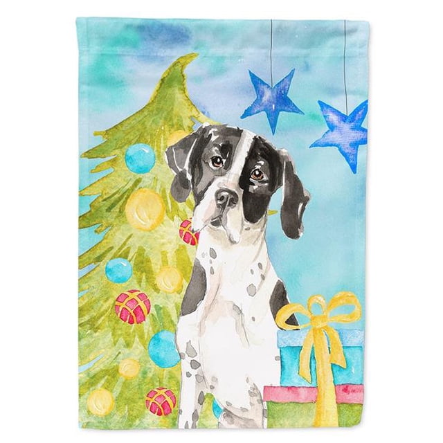 Carolines Treasures CK1880GF Christmas Tree English Pointer Garden Size Flag