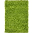 thumbnail image 2 of Unique Loom Solo Solid Shag Collection Area Modern Plush Rug Lush & Soft, 2 ft 2 x 3 ft 0, Grass Green, 2 of 6