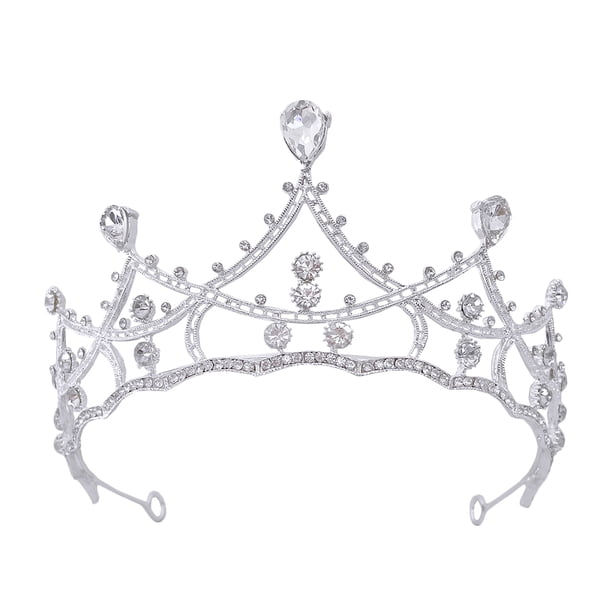 KAKOWELY Tiara de diamantes de imitación para niñas, tiara nupcial, corona de boda de diamantes de imitación