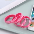 thumbnail image 2 of 4pcs Silicone Bracelet Medical Warning Hand Strap Children Bracelet Wristbands Decoration Kids PVC Bracelet Hand Rings (Pink), 2 of 8