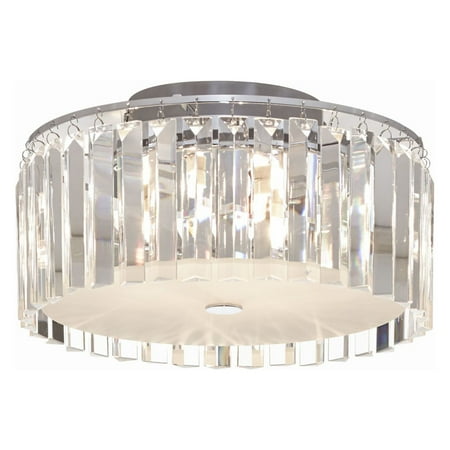 

Bazz Lighting C15579cr Glam 5 Light 12 Wide Semi-Flush Drum Ceiling Fixture Wit - Chrome