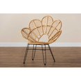 thumbnail image 5 of Maykoosh Bohemian Natural Brown Vintage Vogue And Black Metal Accent Chair, 5 of 10