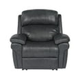 thumbnail image 5 of Sunset Trading Luxe 3-Piece Leather Reclining Living Room Set in Gray, 5 of 8