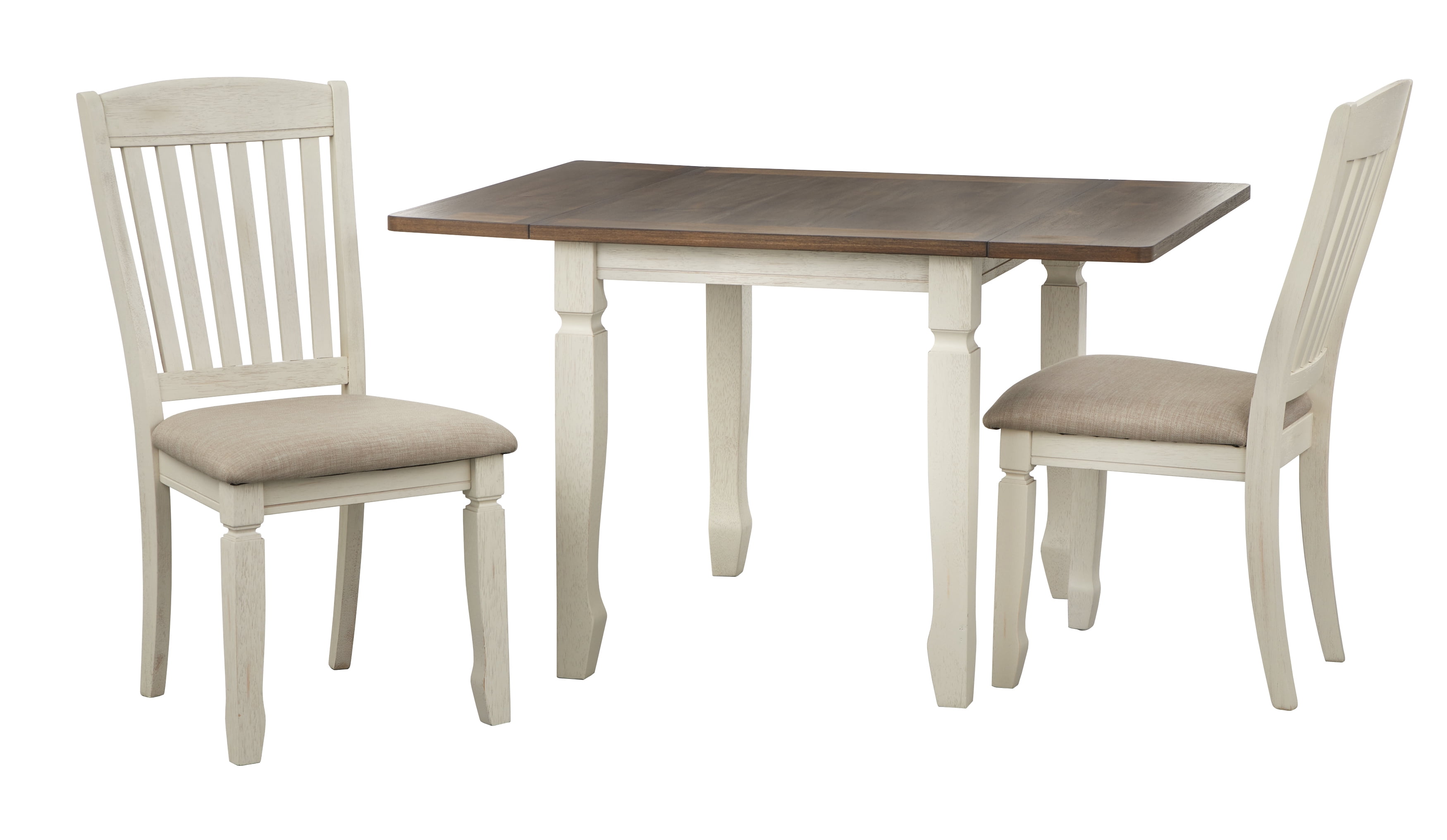 TMS Maryland 3-Piece Kitchen Dinette Set, Drop-Leaf Table & Chairs