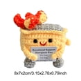 thumbnail image 4 of Lindo Crochet Contenedor Basura Fuego Apoyo Emocional Regalos Divertidos () Amarillo, 4 of 4