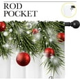 thumbnail image 5 of Christmas Tree Rod Pocket Blackout Curtains for Boy Girl Bedroom, Xmas Winter Snowflake Fir twigs and Red Love Heart Light Filtering Window Drapes for Living Room Home Decor Privacy, 42x63 inch, 5 of 6