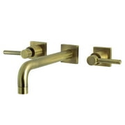Kingston Brass Concord 3-Hole Wall Mount Roman Tub Faucet Antique Brass Antique