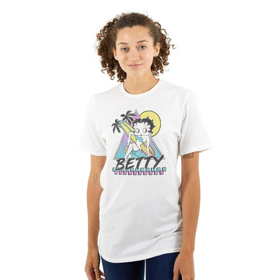 Betty Boop Surfing Beach Vacation Women's Graphic T Shirt Tees Brisco Brands S