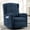 NavyBlue, variant on Power Swivel Rocking Recliner Chair, Electric Rocker Nursery Glider Chair, USB and Type-C Ports, Upholstered Fabric Reclining Single Sofa Chair for Living Room (Beige)