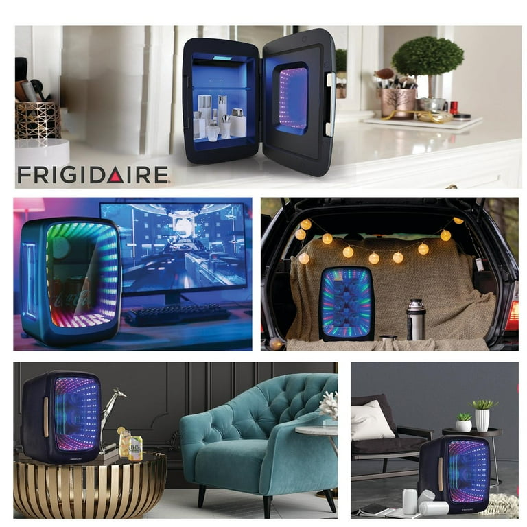 Frigidaire 6 Can Mini Retro Led Light Up Beverage Fridge, EFMIS179 